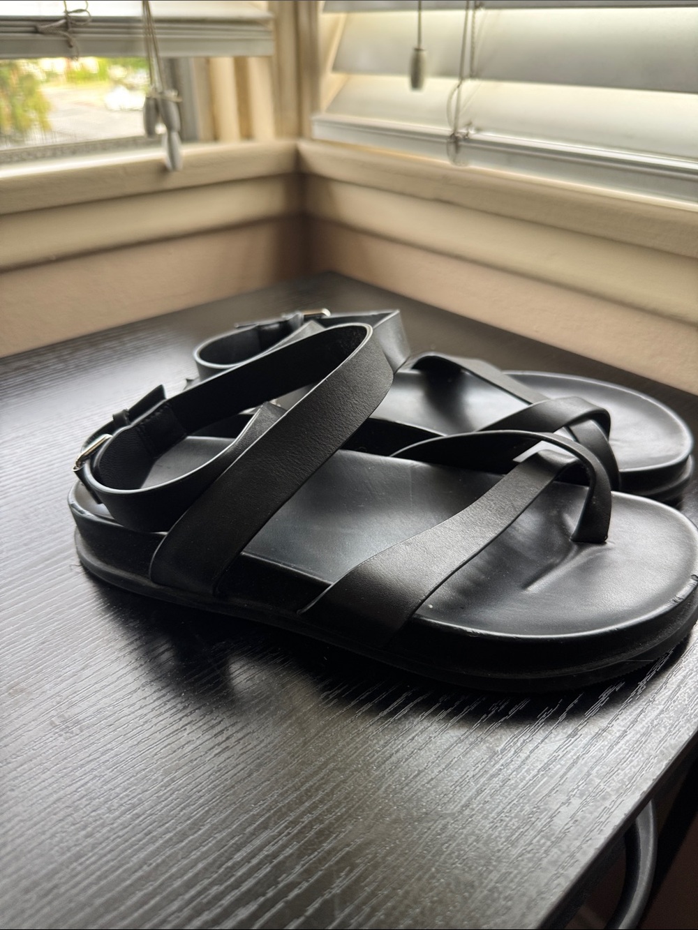 Marc Fisher Black Crisscross Ankle-Strap Sandals - Picture 2 of 5